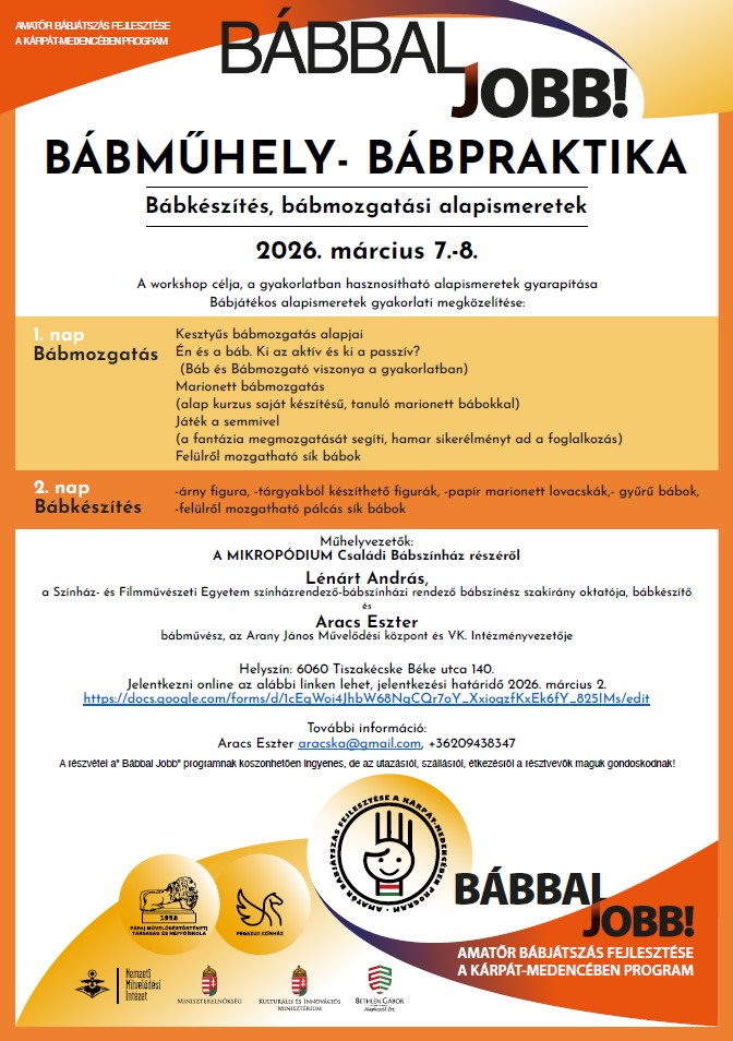 Bábműhely-Bábpraktika Workshop
